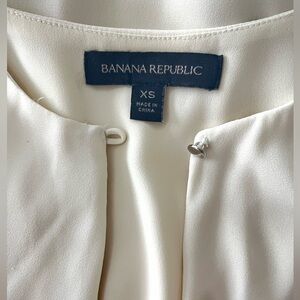 Banana Republic- off white dressy blouse